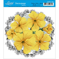 Adesivo Litoarte Lili Negrão DAXV1-005 Flores Amarelas