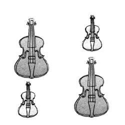 Aplique Chipboard 572 Violino - 4 unidades