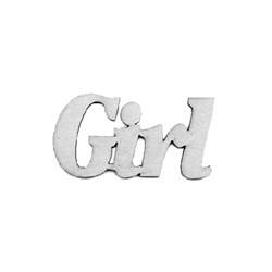 Aplique Chipboard GIRL - 1 unidade