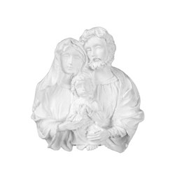 Aplique de Resina Branca APR474 6,5x7,5cm Sagrada Família - com 1 unidade