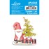 Aplique em Papel e MDF APMN8-164 Papai Noel com Árvore