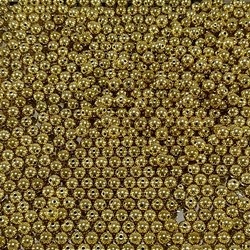 Bola Lisa Passante em ABS 8mm 50 G - Dourado