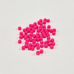 Bola Passante Emborrachada 6mm Pink Neon - 25G