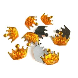 Chaton Coroa G 2,0x1,3cm CT56 Amarelo - com 10 unidades