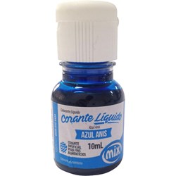 Corante Alimentício Líquido p/ Confeitaria 10mL Mix - Azul Anis