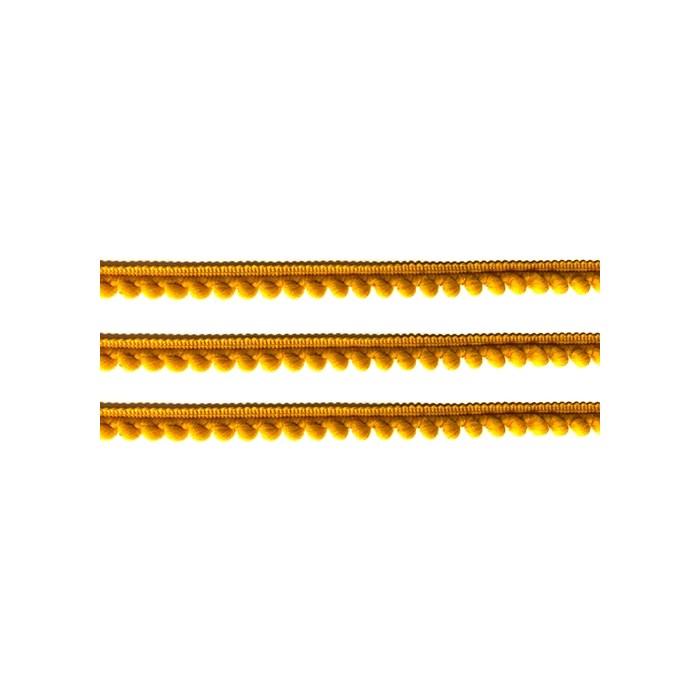 Fita Grelot Pompom Amarelo Ouro 13mm 7875/P - com 2 metros