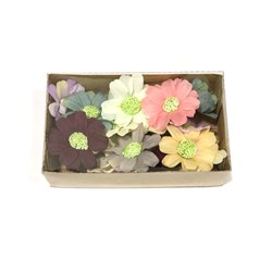 Flor de Tecido 4,5cm Delicatten Cores Variadas - caixa com 15 unidades