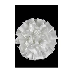 Flor Decorativa de Cetim FLC-001 Branca - com 1 unidade