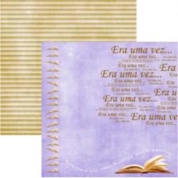 Folha Dupla Face Scrapbooking  11656(SDF211) Mini Livros Metalizada