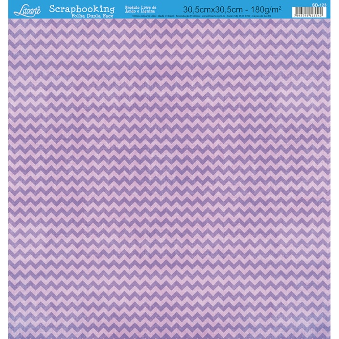 pics Fundo Zig Zag Lilas folha dupla face scrapbooking sd 123 zig zag lilas