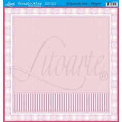 Folha Simples Scrapbook SS-005 Patch Baby Pink
