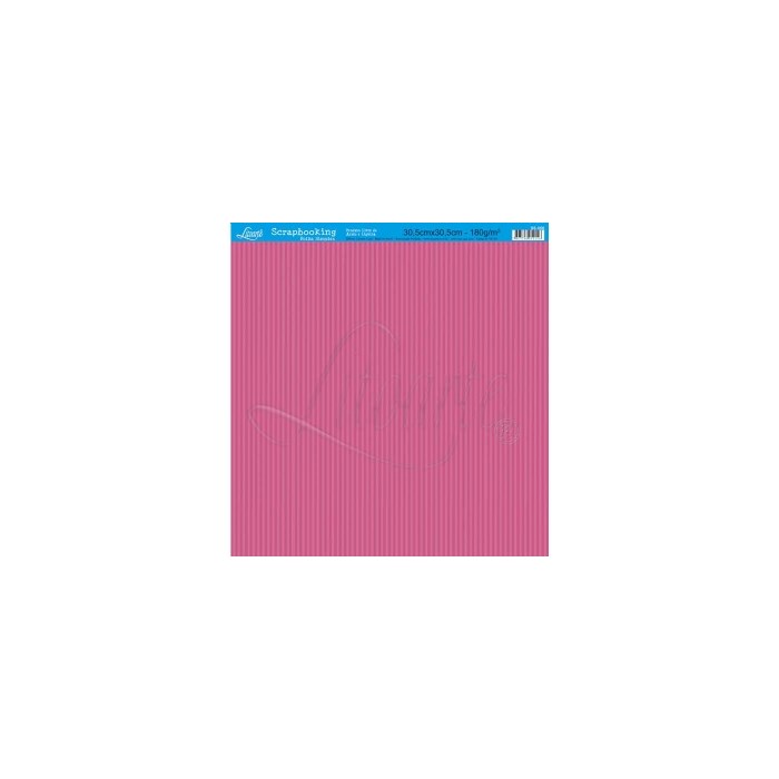 Folha Simples Scrapbook SS-006 Listras Pink