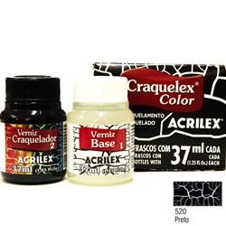 Kit Craquelex Color Acrilex 37mL - 520 Preto