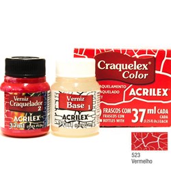 Kit Craquelex Color Acrilex 37mL - 523 Vermelho