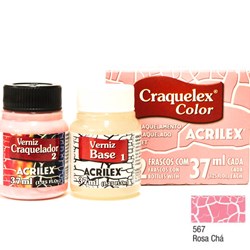 Kit Craquelex Color Acrilex 37mL - 567 Rosa Chá