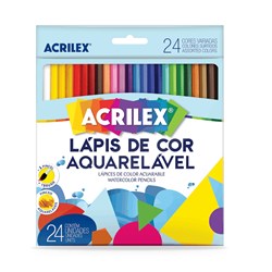 Lápis de Cor Aquarelavel Caixa com 24 unidades + 1 Pincel - Acrilex