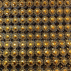 Manta Decorativa Flor de Pérola Ouro 11,5x50 Cm -MDP012