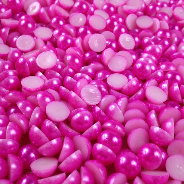 Meia Pérola 8mm Pink (MEI018) - Embalagem com 95grs
