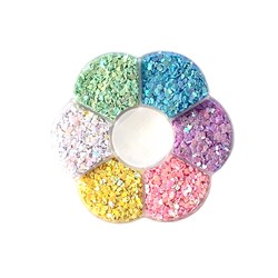 Mini Paetê Kit Candy Colors - Coração - Caixa com 30g