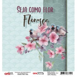OPACARD Folha para Scrap Dupla Face - 15x15cm 2754 Flores 1