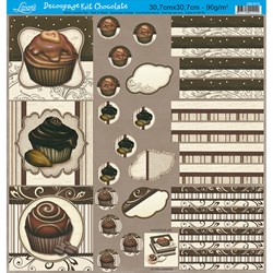 Papel para Decoupage Kit Chocolate Litoarte DS-013 Chocolates II