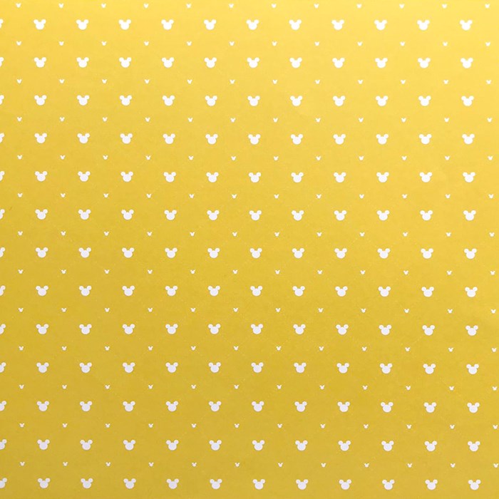 Papel para Scrap Dupla Face Disney SBD05 Mickey Mouse Estampado Amarelo