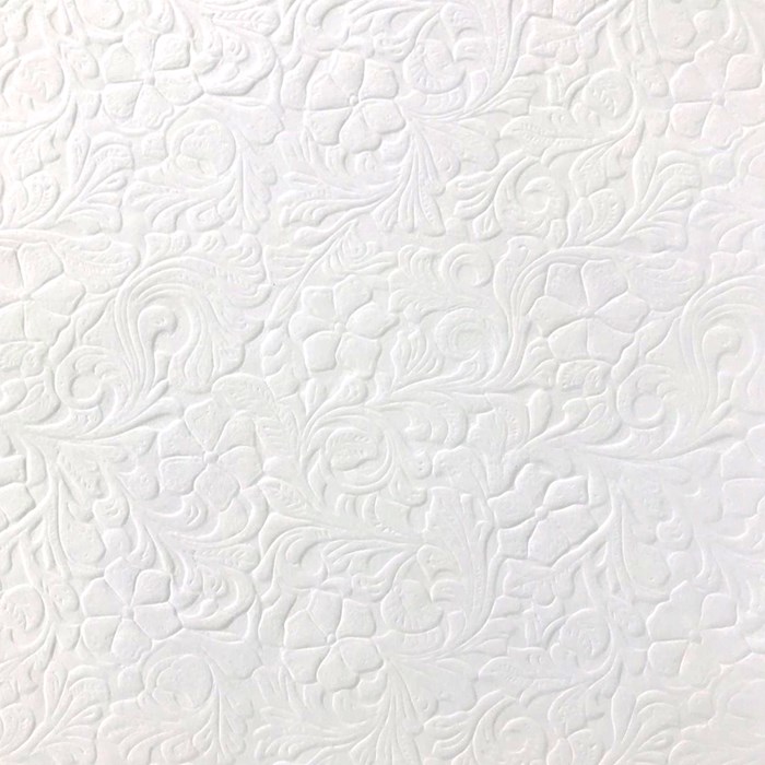 Papel Textura Branco 30x60cm PTB-30 Flores e Arabescos II