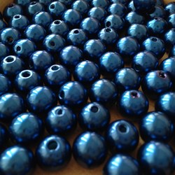 Pérola 10mm Azul Bic (PI019) - Embalagem com 95grs