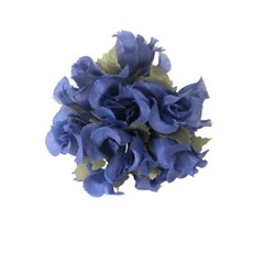 Rosa de Cetim com 12 Botões  RSC-004 - Azul Royal
