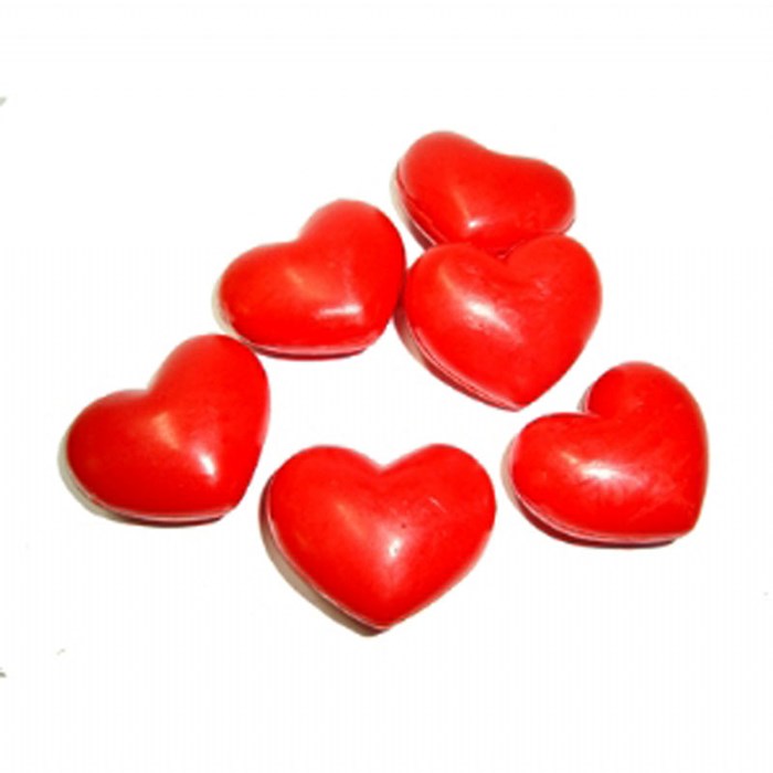 Sabonete Decorativo Mini Coração Vermelho - Embalagem com 1 unidade