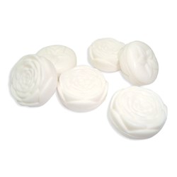 Sabonete Decorativo Mini Rosinha Branca - Embalagem com 1 unidade