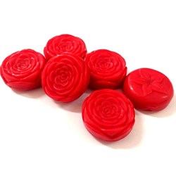 Sabonete Decorativo Mini Rosinha Vermelho - Embalagem com 1 unidade