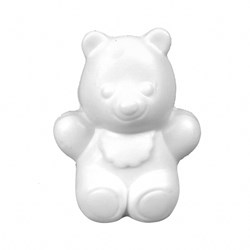 Sabonete Decorativo Mini Urso Baby Branco - com 1 unidade