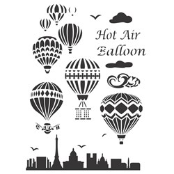Stencil Arte Fácil ST-805 Hot Air Balloon 18x23cm