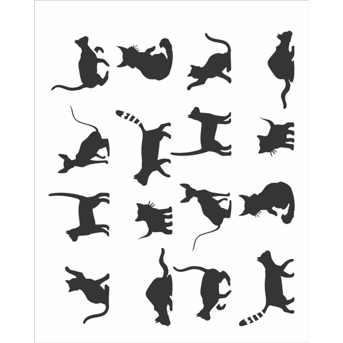 Stencil OPA 20x25 Simple 1 Chapa (OPA2870)Pet Estamparia Gatos I