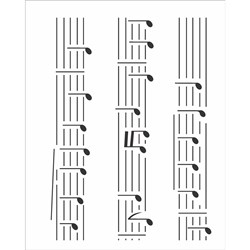 Stencil OPA 20x25 Simples 1 Chapa (OPA2074) Notas Musicais