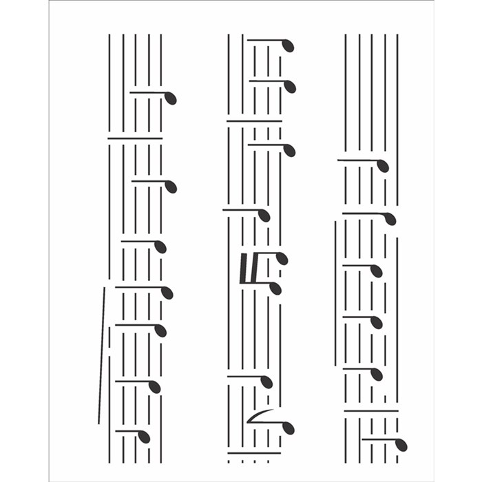 Stencil OPA 20x25 Simples 1 Chapa (OPA2074) Notas Musicais
