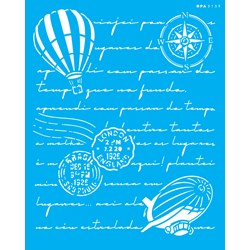 Stencil OPA 20x25 Simples 1 Chapa (OPA3139) Carta Antiga Balão