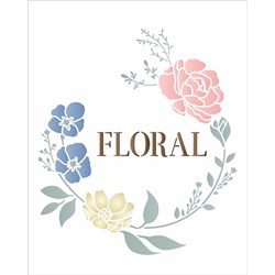 Stencil Opa 20x25cm (OPA3444) Palavra Floral e Flores