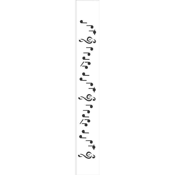 Stencil OPA 4x30 Simples 1 Chapa (OPA230) Notas Musicais II
