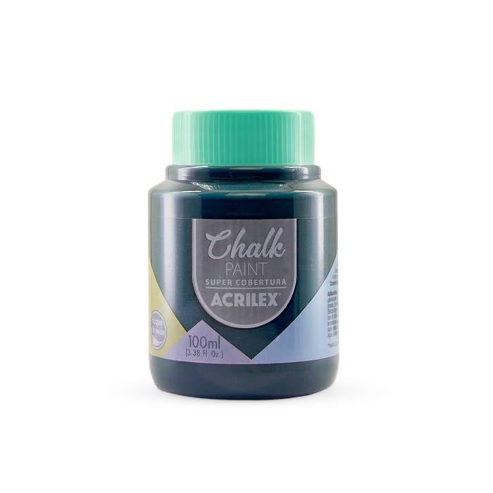Tinta Chalk PAINT super cobertura Acrilex 100mL - 874 Azul Industrial