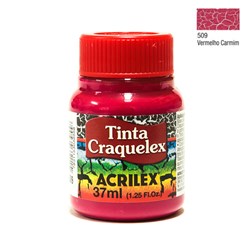 Tinta Craquelex Acrilex 37mL - 509 Vermelho Carmim