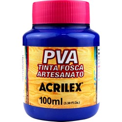Tinta PVA Fosca para Artesanato Acrilex 100mL - 501 Azul Turquesa