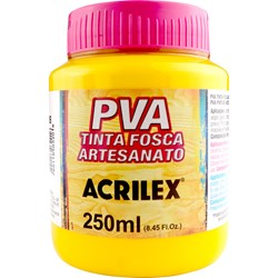 Tinta PVA Fosca para Artesanato Acrilex 250mL - 505 Amarelo Ouro