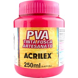 Tinta PVA Fosca para Artesanato Acrilex 250mL  - 542 Rosa Escuro