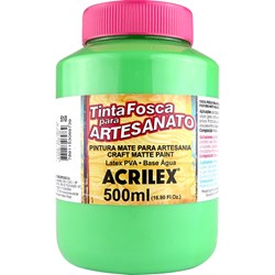 Tinta PVA Fosca para Artesanato Acrilex 500mL - 510 Verde Folha