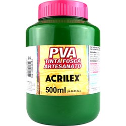 Tinta PVA Fosca para Artesanato Acrilex 500mL - 513 Verde Musgo