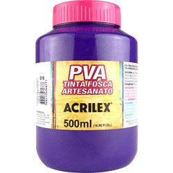 Tinta PVA Fosca para Artesanato Acrilex 500mL - 516 Violeta