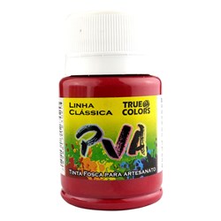 Tinta PVA Fosca para Artesanato True Colors 37mL - 7110 Laca Rubi