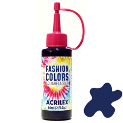 Tinta Tecido Acrilex Aquarela Silk Fashion Colors 60ml - 501 Azul Turquesa